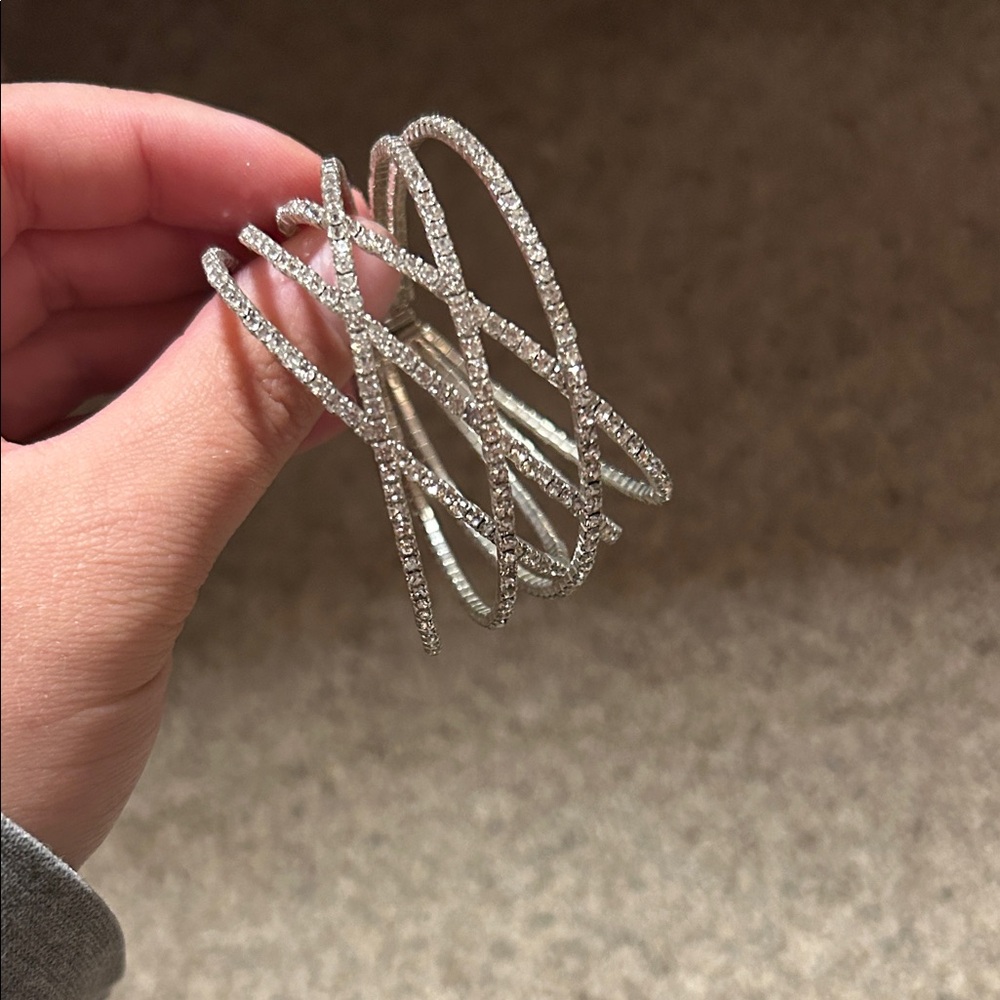 Elegant Silver Bangle Set
